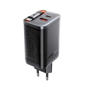 ACEFAST A111 GaN-Schnellladegerät 67W – 2×USB-C & 1×USB-A mit integriertem USB-C Kabel