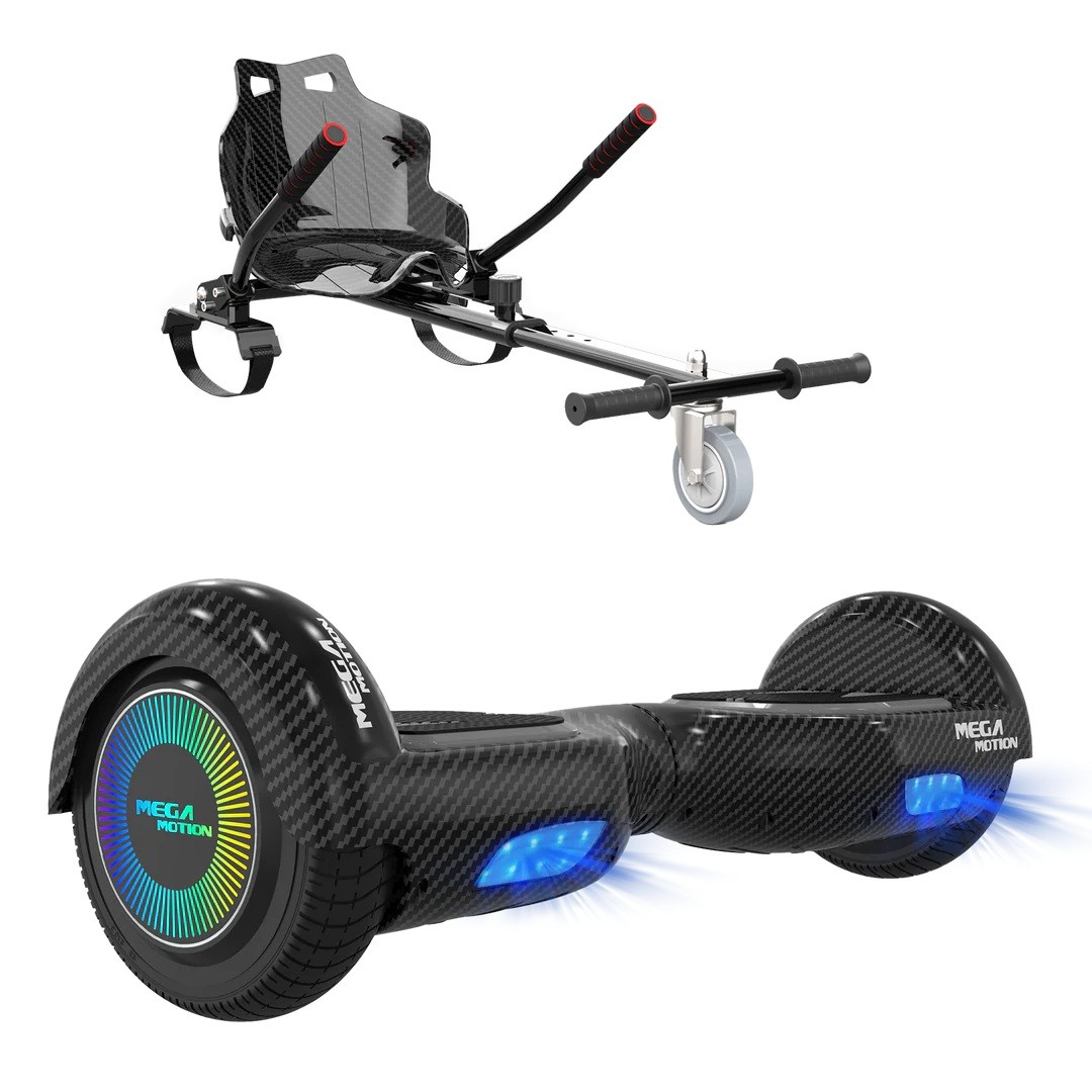 GigaBlue A03 Hoverboard 6.5 Zoll + Hoverkart – Selbstbalancierender E-Scooter mit Sitzaufsatz
