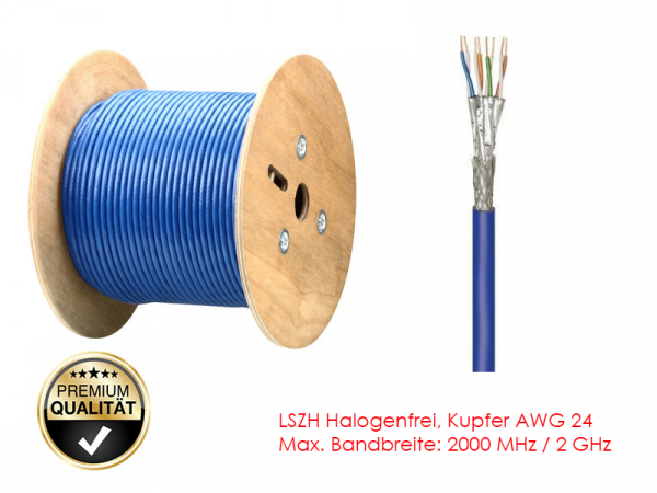 GigaBlue Cat.8 Single Verlegekabel 100m