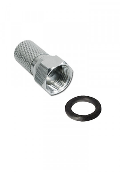 F-Stecker 7mm (10 Stück) mit Gummidichtung