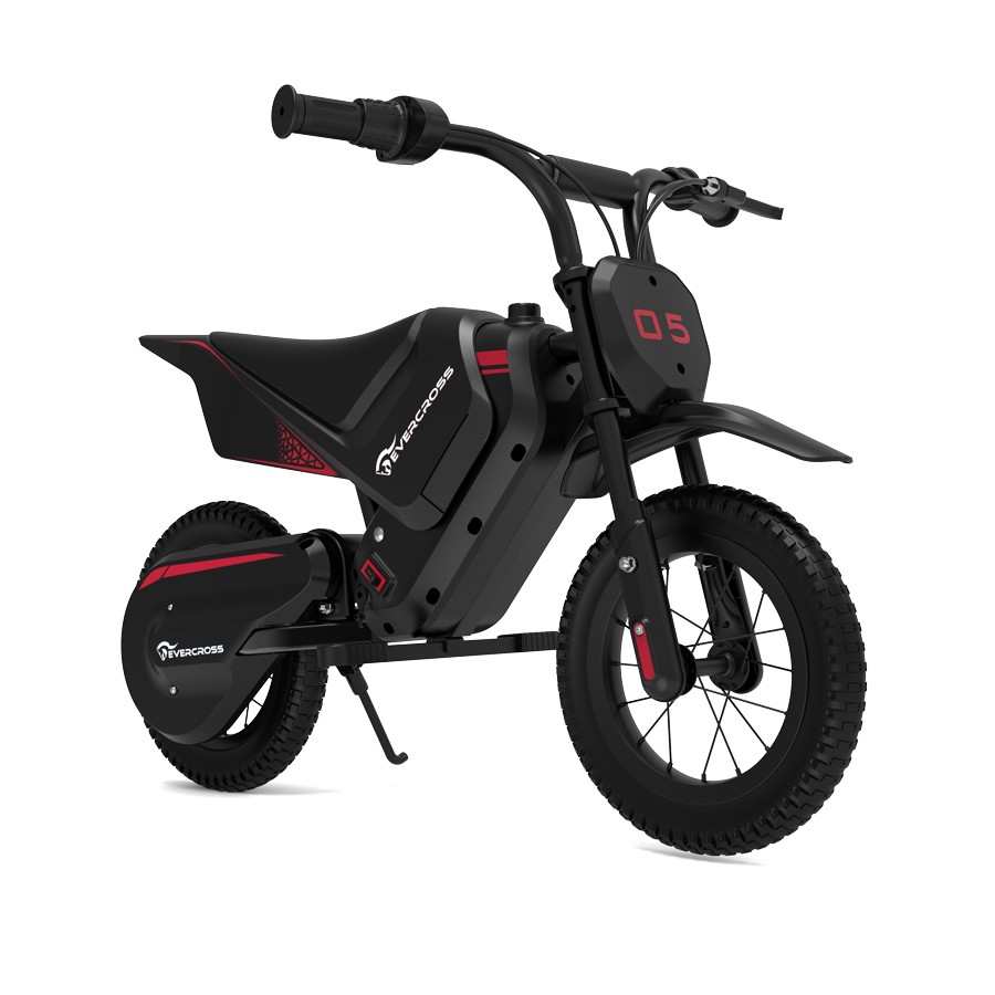 GigaBlue x Evercross Elektro CROSS Motorrad Laufrad Kinder - 12" 300W Motor • Schwarz